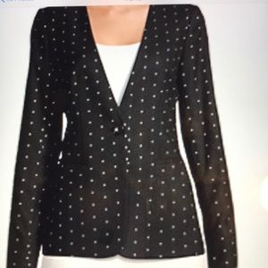 New Donna Karan Pin dot Dot Blazer